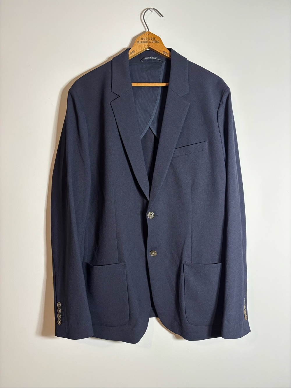 Bluffworks Hopsack Classic Fit 2 Button Blazer 44L Unstructured